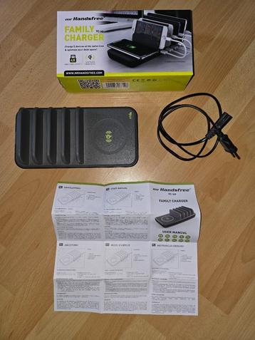 Mr Handsfree Family Charger FC-10 1x Wireless lader, 4x USB beschikbaar voor biedingen