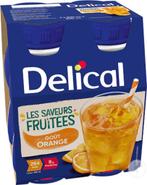 Delical Fruitige Smaak Drank Sinaasappelsmaak Fles 4x200ml, Ophalen of Verzenden, Nieuw