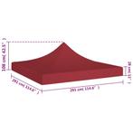 NIEUW Partytentdak 3x3 meter bordeauxrood of terracotta, Tuin en Terras, Opvouwbaar, Partytent, Minder dan 4 meter, Nieuw
