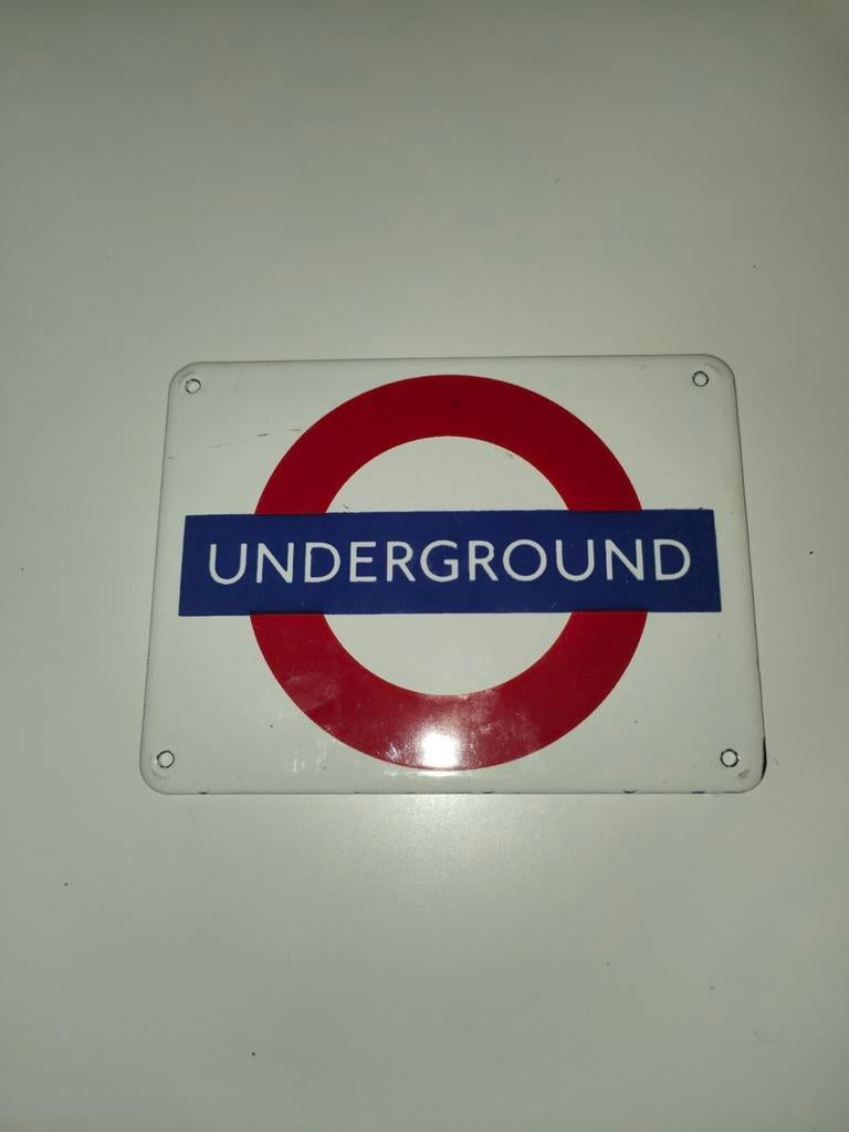 Londense metro emaille plaatje, Ophalen of Verzenden, Reclamebord