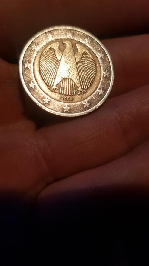 2 euro Duitsland 2002 J met muntfouten, Postzegels en Munten, Munten | België, Ophalen of Verzenden