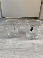 Glazen riverde bloempot vazen 2 stuks, Overige kleuren, Nieuw, Ophalen of Verzenden, Glas