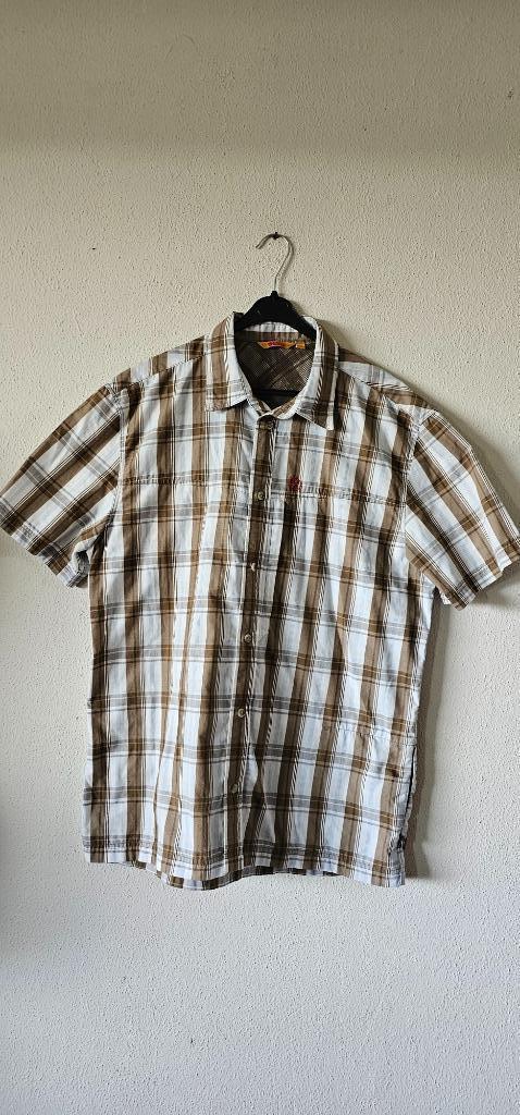 bruine geruiten blouse van Fjallraven maat xl (3725), Kleding | Heren, Grote Maten, Zo goed als nieuw, Overhemd, Bruin, Verzenden