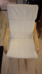 Comfortabele fauteuil met witte bekleding ikea, Ophalen, Hout, Wit, Scandinavisch