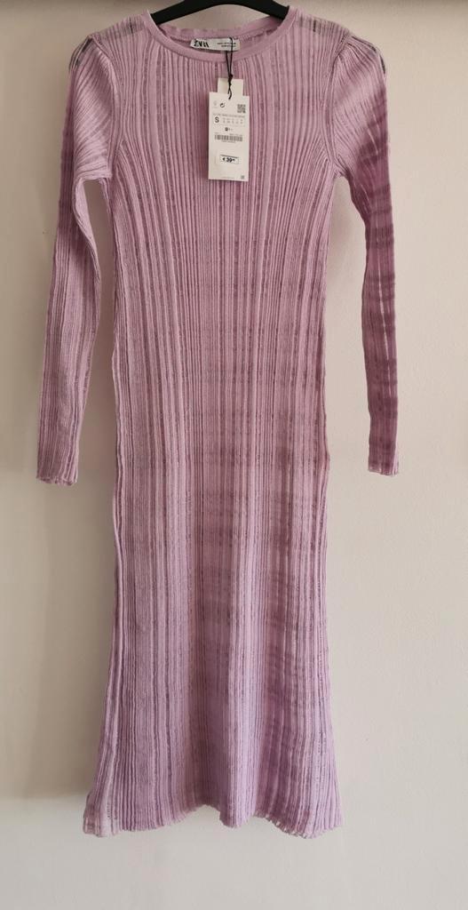 ZARA jurk mt. S, Kleding | Dames, Jurken, Nieuw, Maat 36 (S), Paars, Onder de knie, Verzenden
