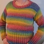 Handgebreide trui regenboog kleuren Katia Azteca - Maat M, Ophalen of Verzenden, Nieuw, Overige kleuren