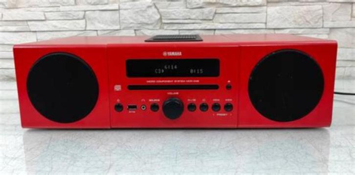 Yamaha mini stereo type MCR-042 - rood, Audio, Tv en Foto, Stereo-sets, Zo goed als nieuw, Cd-speler, Tuner of Radio, Speakers