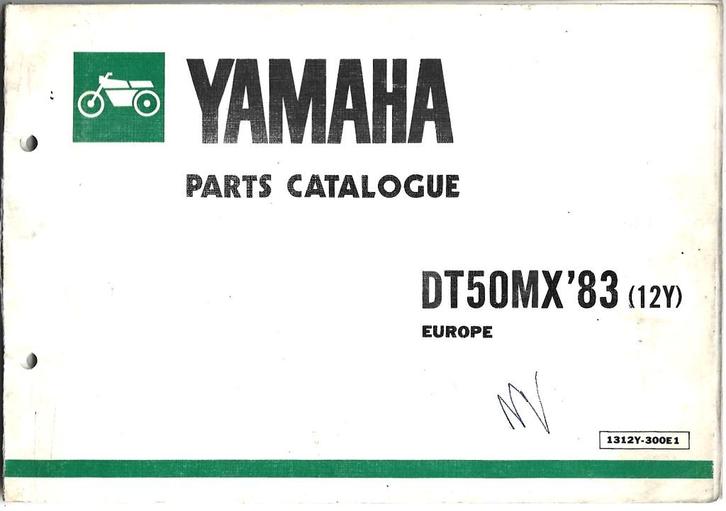 Yamaha DT50 MX (12Y) Europe 1983 Parts List (2219z), Fietsen en Brommers, Handleidingen en Instructieboekjes, Zo goed als nieuw