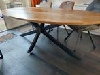 Ovale houten eettafel, Huis en Inrichting, Tafels | Eettafels, Ophalen, Gebruikt, 100 tot 150 cm, 200 cm of meer