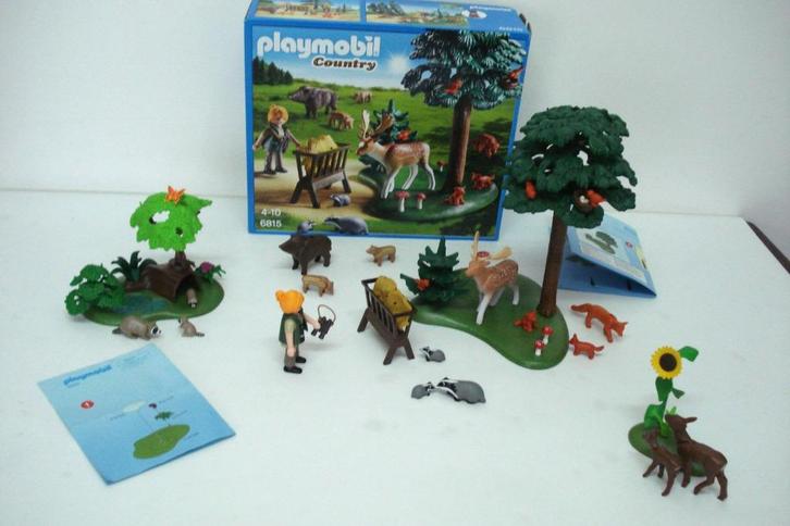 6815 Country Bosdieren+ 4205 Wasberen + Hertjes, Kinderen en Baby's, Speelgoed | Playmobil, Zo goed als nieuw, Complete set, Ophalen of Verzenden