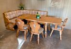 Robuuste èchte Duitse eethoek Oostenrijkse eiken zithoek, Ophalen, Gebruikt, Inclusief barstoelen, Nvt