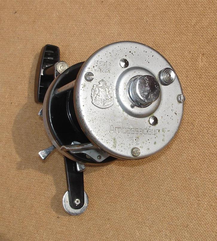 vintage reel ABU Ambassadeur 12, Watersport en Boten, Hengelsport | Algemeen, Gebruikt, Molen, Ophalen