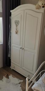 brocante kledingkast, wit, Huis en Inrichting, Kasten | Kledingkasten, Zo goed als nieuw, 150 tot 200 cm, 50 tot 75 cm, 50 tot 100 cm