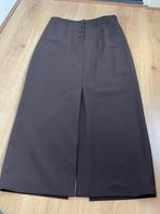 Copines chique lange bruine rok met split wol wollen 42, Bruin, Maat 42/44 (L), Copines, Ophalen of Verzenden