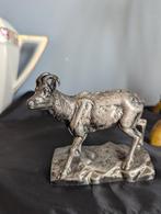 Verzilverde Ram Beeldje. Fritz Diller of Henk Rossink, Antiek en Kunst, Kunst | Beelden en Houtsnijwerken, Ophalen of Verzenden
