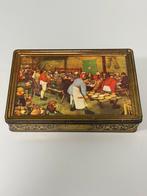 Vintage De Gruyter blikken trommel Brueghel 1953 antiek blik, Ophalen of Verzenden, Zo goed als nieuw
