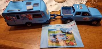 Playmobil.9502 pick-up truck met caravan. Bijna compleet. beschikbaar voor biedingen