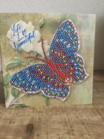 Diamond painting glinsterende vlinder, Verzenden, Zo goed als nieuw, Natuur