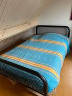 Ikea bed 120x200 met matras en topper, Ophalen, Gebruikt, Zwart, Twijfelaar