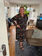 Jurk Yoek zwart met print maat 46/48, Kleding | Dames, Grote Maten, Yoek, Ophalen of Verzenden, Zo goed als nieuw, Jurk