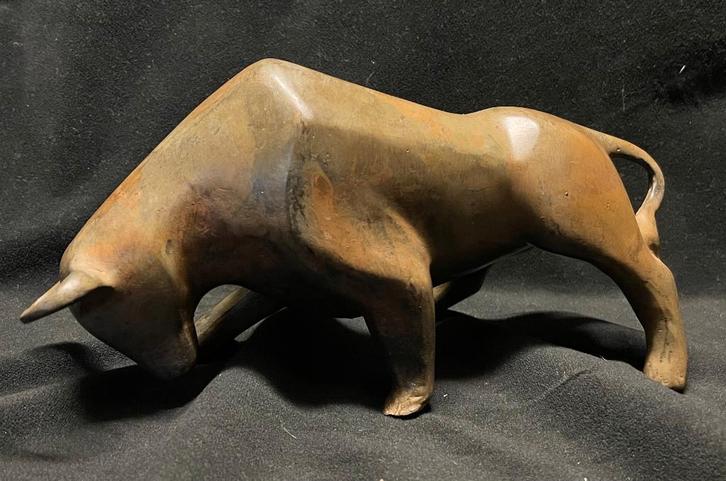Bronzen beeld stier P.Chenet schitterend zuiver brons, Antiek en Kunst, Kunst | Beelden en Houtsnijwerken, Ophalen of Verzenden