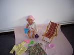 baby born met strandstoel en acc, Ophalen of Verzenden, Zo goed als nieuw, Babypop