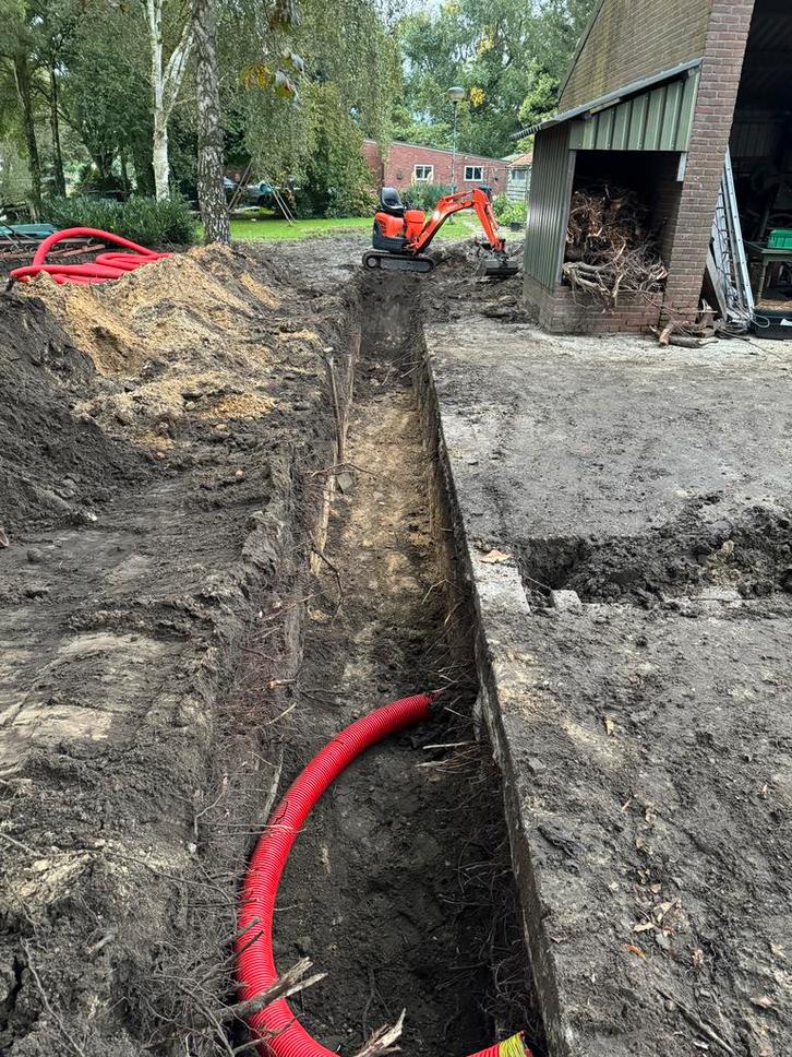 Grondwerk met minigraver, Diensten en Vakmensen, Aannemers, Nieuwbouw of Opbouw, Onderhoud of Restauratie, Verbouw of Aanbouw