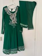 Groene Anarkali Jurk Maat M, Kleding | Dames, Maat 38/40 (M), Ophalen of Verzenden, Zo goed als nieuw, Knielengte