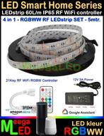LED Tuya Smart Home Wifi RGB-WW RF LEDstrip Set 60LED - 5 m, Ophalen of Verzenden, Nieuw, Smart WiFi RGB Multikleuren LEDstrip