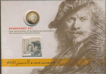REMBRANDT SET 2006 €5 Zilvermunt + € 6.45 Eurozegel nr.17 jd beschikbaar voor biedingen