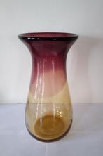 Grote vintage design vaas, gemerkt, Overige kleuren, Ophalen of Verzenden, Minder dan 50 cm, Glas