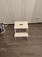 2 Krukjes / Opstapjes - Wit, Huis en Inrichting, Ophalen, Gebruikt, Hout