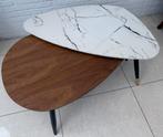 Salontafels, kiezelvorm, H40/45 x L100 x B80 cm, Ophalen, Gebruikt, 50 tot 100 cm, Minder dan 50 cm