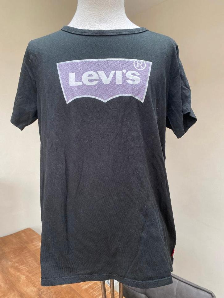 LEVI'S shirt zwart / lichtpaars NIEUW maat 158 / 164 ZD, Kinderen en Baby's, Kinderkleding | Maat 158, Nieuw, Meisje, Shirt of Longsleeve