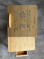 Luxergoods Bamboe Bedtafel/Laptopstandaard, Ophalen, Zo goed als nieuw, In hoogte verstelbaar