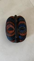 Authentiek Afrikaans houten masker, handgesneden & kleurrijk, Ophalen