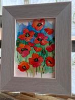 Klaprozen in lijst, Antiek en Kunst, Ophalen of Verzenden