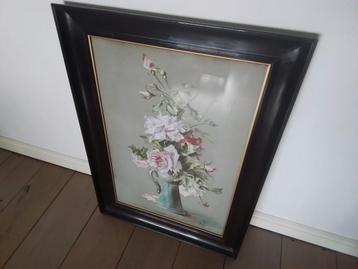 Mooi antiek pastel schilderij 1908 beschikbaar voor biedingen