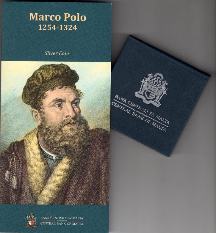 10 Euro Malta 2024 - Marco Polo - Zilver - PROOF, Postzegels en Munten, Munten | Europa | Euromunten, Losse munt, 10 euro, Malta