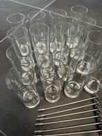 NIEUW 16x longdrinkglazen met 6 cocktailstampers, Glas of Glazen, Nieuw, Ophalen of Verzenden, Glas