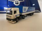 Tekno DAF 95 zeiloplegger, Hobby en Vrije tijd, Modelauto's | 1:50, Gebruikt, Ophalen of Verzenden, Bus of Vrachtwagen, Tekno