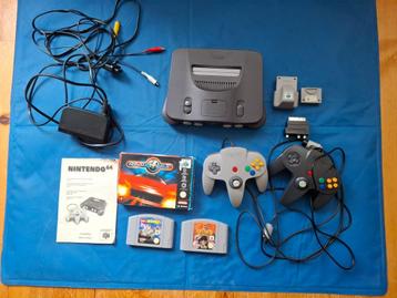 Nintendo 64 met toebehoren. beschikbaar voor biedingen