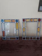 2 glas in lood raampjes, Doe-het-zelf en Verbouw, Glas en Ramen, Gebruikt, Minder dan 80 cm, Ophalen of Verzenden, Minder dan 80 cm
