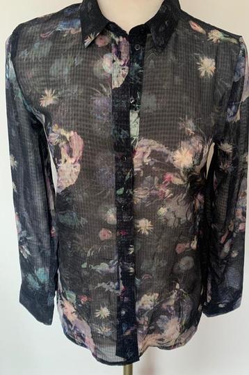 H&M prachtige bloemen print NIEUWE blouse XS transparant beschikbaar voor biedingen