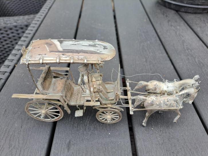 Vintage Djokja silver / zilver koetsier, Antiek en Kunst, Antiek | Goud en Zilver, Zilver, Ophalen of Verzenden