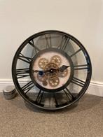 Woonkamer klok met tandwielen, Ophalen, Zo goed als nieuw, Analoog, Wandklok