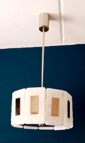 Retro vintage glazen hanglamp ijsglas beschikbaar voor biedingen