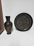 Mooie koperen schaal en vaas voor €40,-, Ophalen