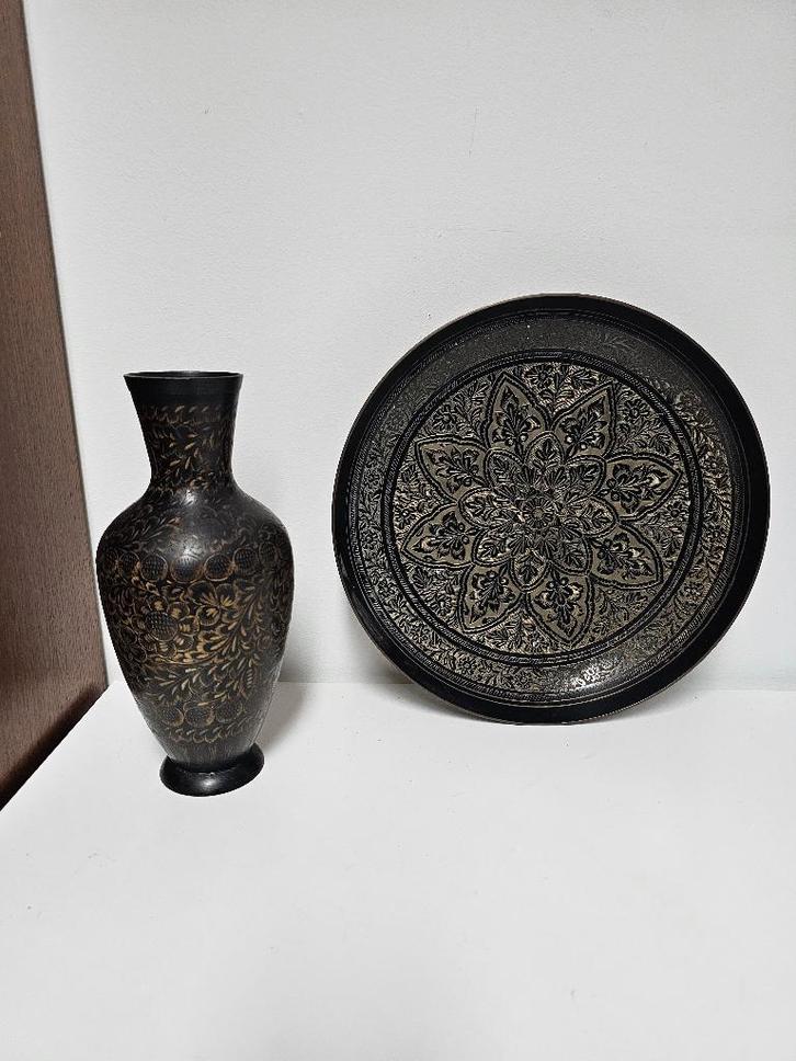 Mooie koperen schaal en vaas voor €40,-, Antiek en Kunst, Antiek | Koper en Brons, Ophalen