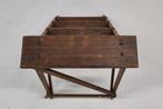 Antiek houten trap bibliotheek trappetje hout bijzettafeltje, Antiek en Kunst, Ophalen of Verzenden